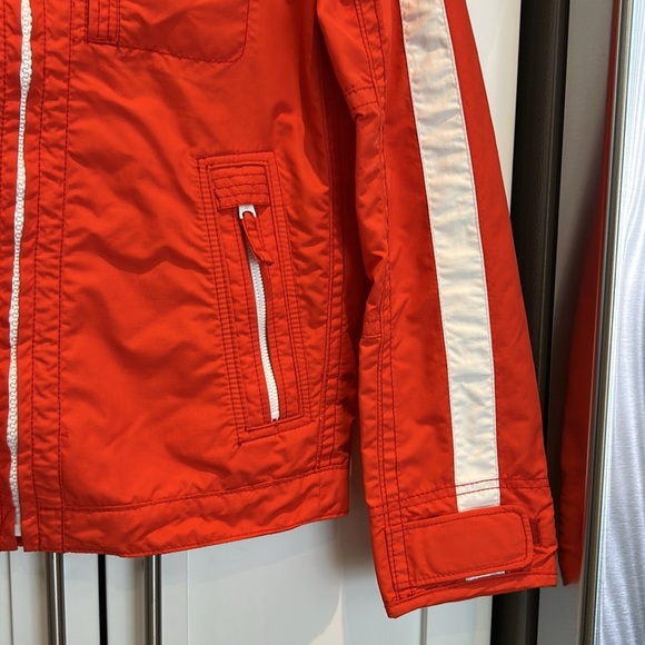 Abercrombie Saranac Lake Jacket Orange & White Jacket Kid's Size Large - Picture 6 of 17